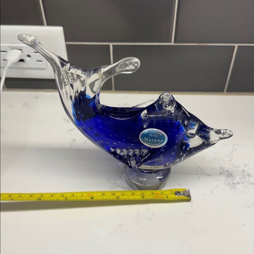Vintage Murano Blue Fish Glass Figurine - Picture 6 of 8